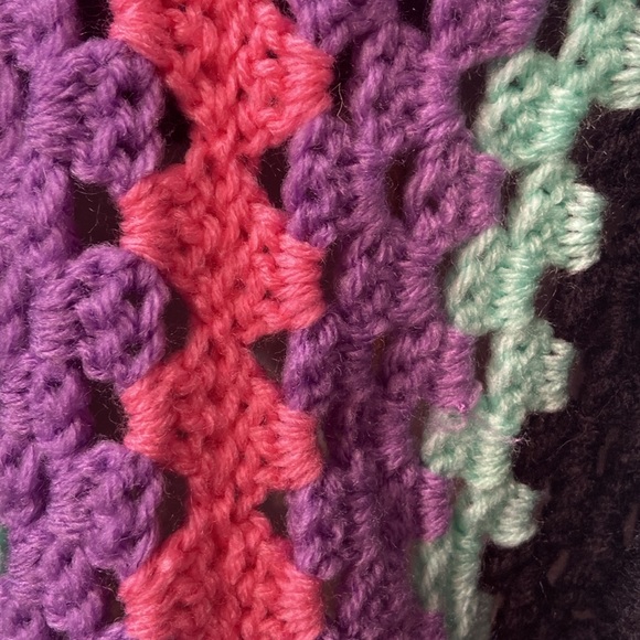 Vintage Grannie Square Hooded Sweater - Picture 4 of 5